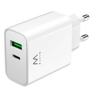 ewent cargador rápido USB-C y QC3.0 30W