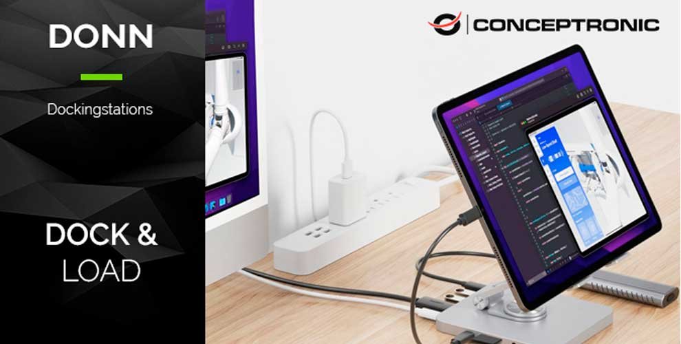 Conceptronic dockingstations para tablets y smartphones