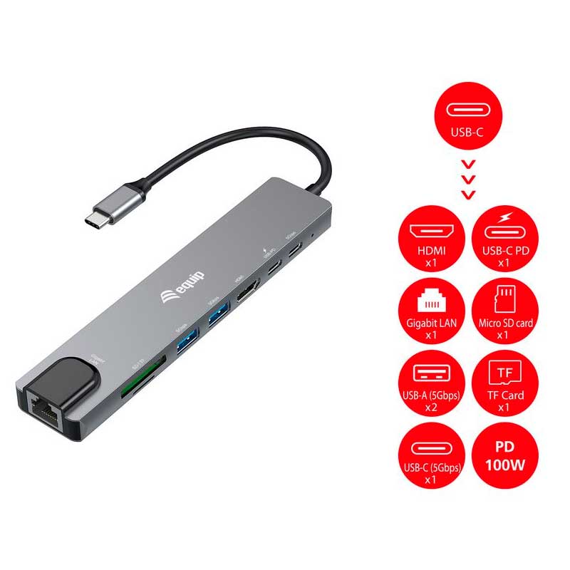adaptador USB-C 8en1