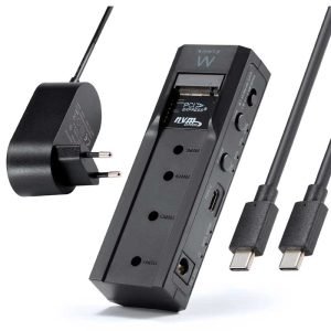 Dual bay HDD/NVMe M2 SSD clone e converter for 2.5" and 3.5" SATA