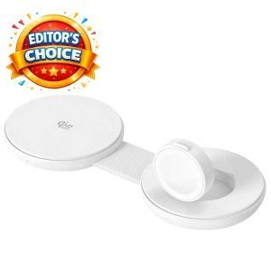 GORGON04W Cargador inalámbrico Qi2 magnético plegable 2 en 1 de 25 W