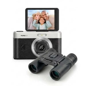 Bundle Kodak Pixpro C1 Black + Binocular Kodak BCS200 – Cámara Compacta + Prismáticos de Alta Precisión