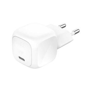 El Belkin WCA009KQWH es un cargador de pared USB-C de 20W diseñado para proporcionar una carga rápida y eficiente